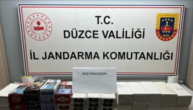 Düzce’de Kaçakçılık Operasyonu; 86 Bin Makaron Ele Geçirildi