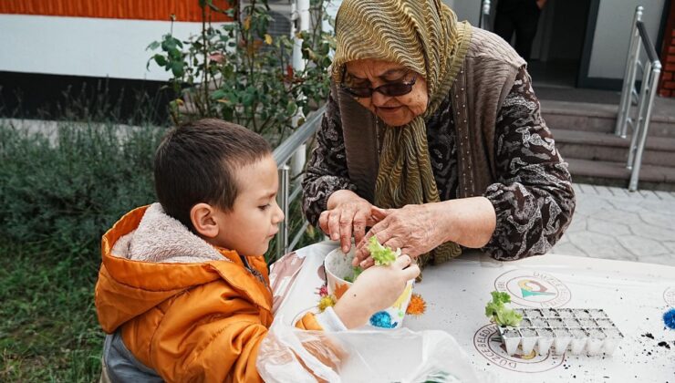 Belka Kreşi Minikleri Alzheimer Merkezinde Marul Ekti