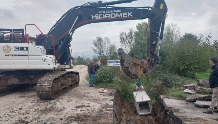 Kahveleryanı Köyü’nde Taşkın Riskine Karşı Kutu Menfez Çalışmaları Tamamlandı