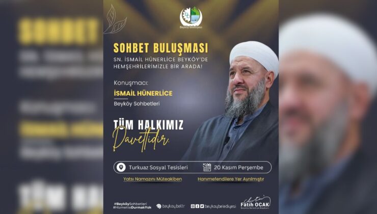 Beyköy’de Manevi Sohbet Etkinliği Düzenleniyor