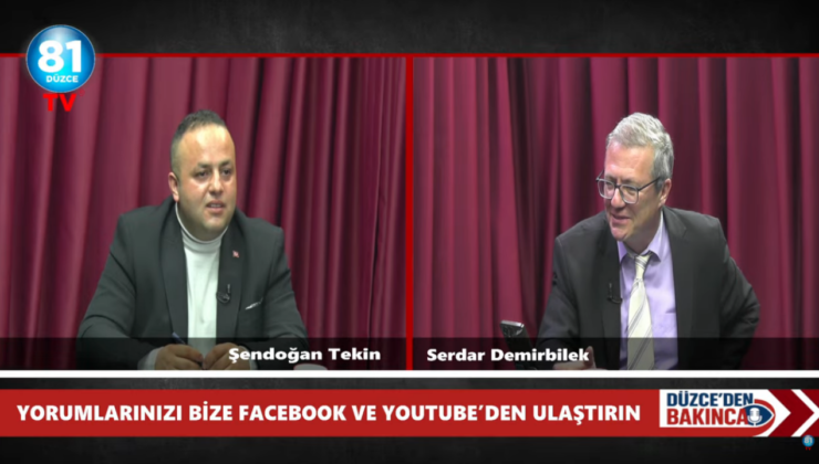 Teşkilat Başkanı Şendoğan Tekin, 81 Düzce TV’de Gündemi Değerlendirdi: “Siyaset Kavga Değil Nezaket İşidir”