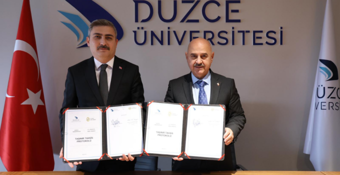 Düzce Üniversitesi Düzce İl Özel İdaresi’yle Taşınır Tahsis Protokolü İmzaladı