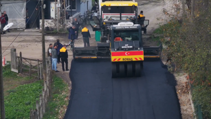 Çalılık Köyü Yolunda 1200 Metrelik Sıcak Asfalt Çalışması Tamamlandı