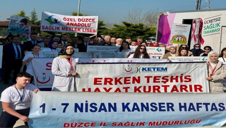 Çilimli’de Kanser ve Kalp Sağlığı İçin Farkındalık Yürüyüşü Düzenlendi